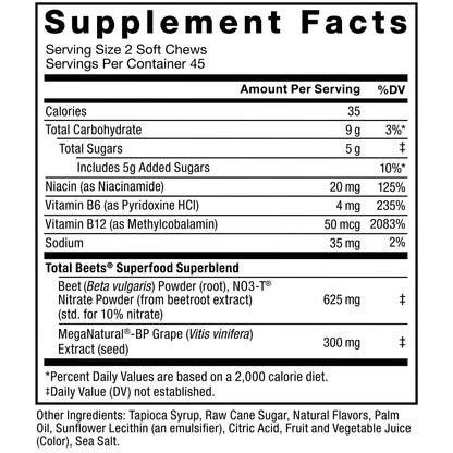 Force Factor Total Beets Chews, 90 Soft Chews