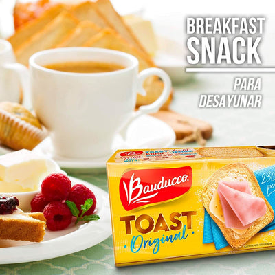 Bauducco Original Toast - Delicious, Light & Crispy Toasted Bread - Ready-To-Eat Breakfast Toast & Sandwich Bread - No Artificial Flavors - 5.01 Oz (Pack of 1)
