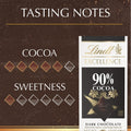 Lindt EXCELLENCE 90% Cocoa Dark Chocolate Candy Bar, Dark Chocolate, 3.5 Oz. Bar