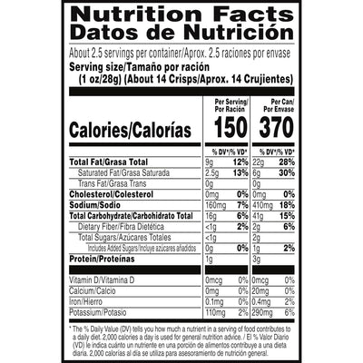 Pringles Potato Crisps Chips, Lunch Snacks, On-The-Go Snacks, Grab N' Go, Sour Cream and Onion, 2.5Oz Can (1 Can)