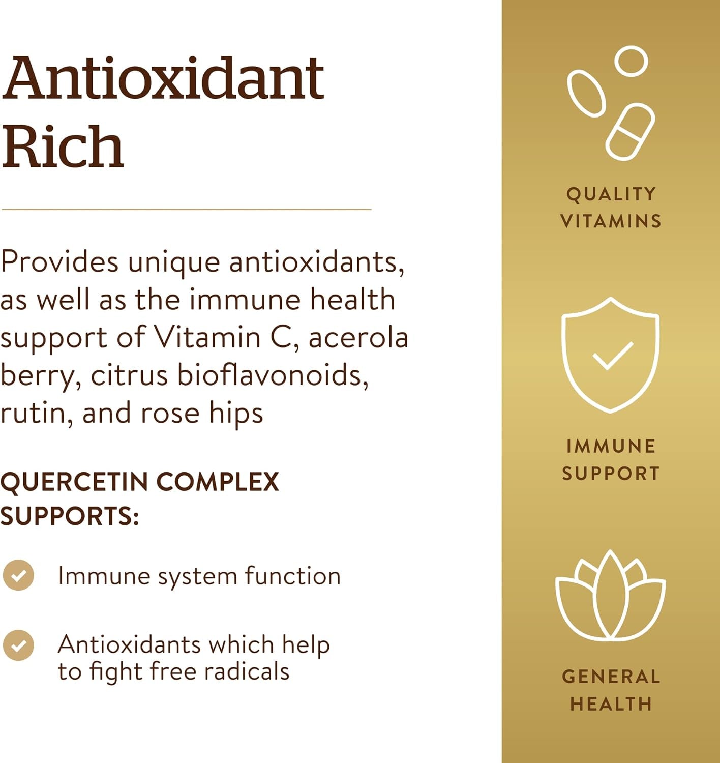 Solgar Quercetin Complex with Ester-C Plus, 100 Vegetable Capsules - Supports Immune Health, Antioxidant - Gentle on the Stomach Vitamin C - Non-Gmo, Vegan, Gluten/Dairy Free - 50 Servings