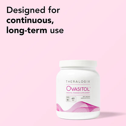 Theralogix Ovasitol Inositol Powder - 90-Day Supply - Myo-Inositol & D-Chiro Inositol for Hormone Balance & Ovarian Function Support* - NSF Certified - 400 G (180 Servings)