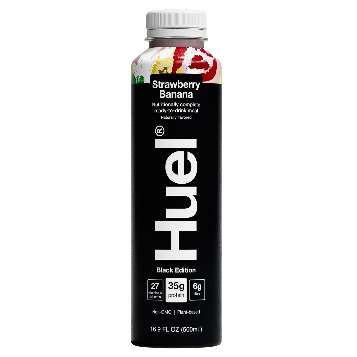 Huel Black Edition High-Protein Strawberry Banana Meal  Drink, 16.9 Fl Oz, 12-Pack