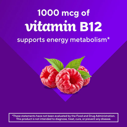 Vitafusion Vitamin B12 Gummy Vitamins for Energy Metabolism Support, Raspberry Flavored, America’S Number 1 Gummy Vitamin , 70 Day Supply, 140 Count