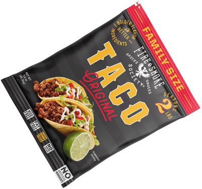 Fire & Smoke Society Family Size Taco Seasoning Mix 45g, Seasons 2 Lbs of meat, Mixed Spices & Seasonings Packing May Vary