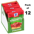 Pack of 12 Mccormick Thick and Zesty Spaghetti Gluten Free Thick and Zesty Spaghetti Sauce Seasoning Mix, 1.37 Oz Envelope Packing May Vary 