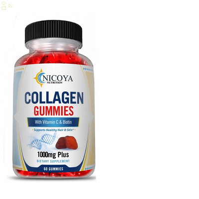 Collagen Vitamin Gummies for Hair Skin & Nails, #1 Premium Collagen 1000MG+ 60Ct