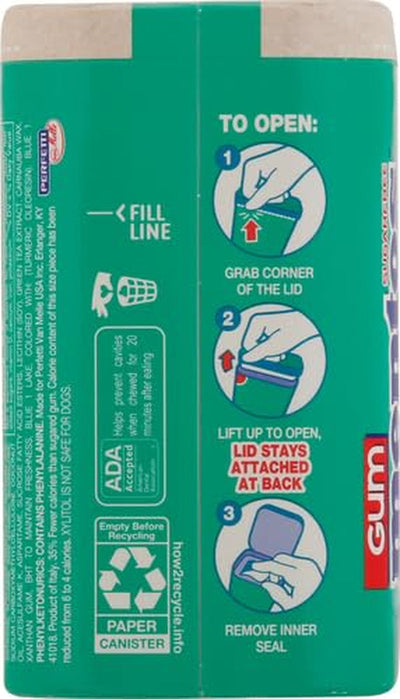 Mentos Pure Sugar-Free Chewing Gum with Xylitol, Spearmint, in a Recyclable 90% Paperboard Bottle, 80 Piece