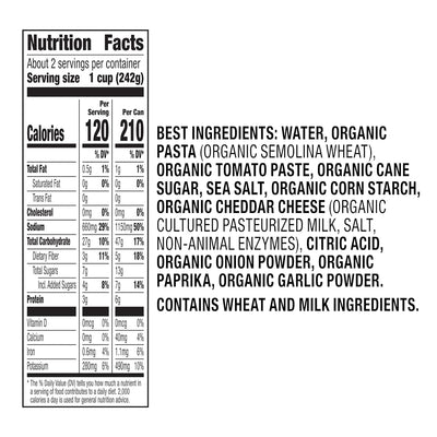 Annie'S Organic All Stars, Canned Pasta in Tomato & Cheese Sauce, 15 Oz.