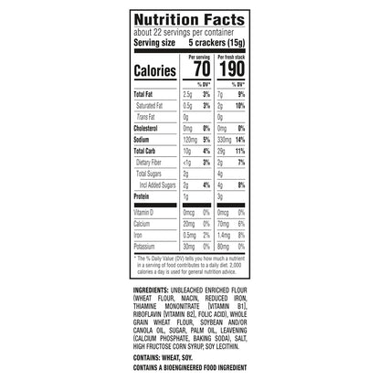 RITZ  Stacks Whole Wheat Crackers 8 Ct, Case of 6