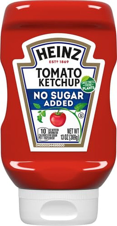 Heinz Tomato Ketchup with No Sugar Added (13 Oz Bottle)