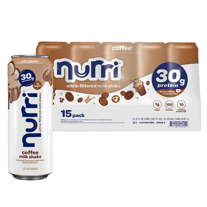 Nurri 30G Protein Shake, Coffee, 11 Fl Oz, 15-Pack