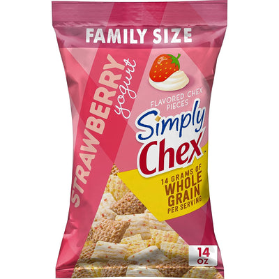 Simply Chex, Strawberry Yogurt Snack Mix, 14 Oz Bag