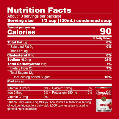 Campbell'S Condensed Tomato Soup, 10.75 Ounce Can (Pack of 4)