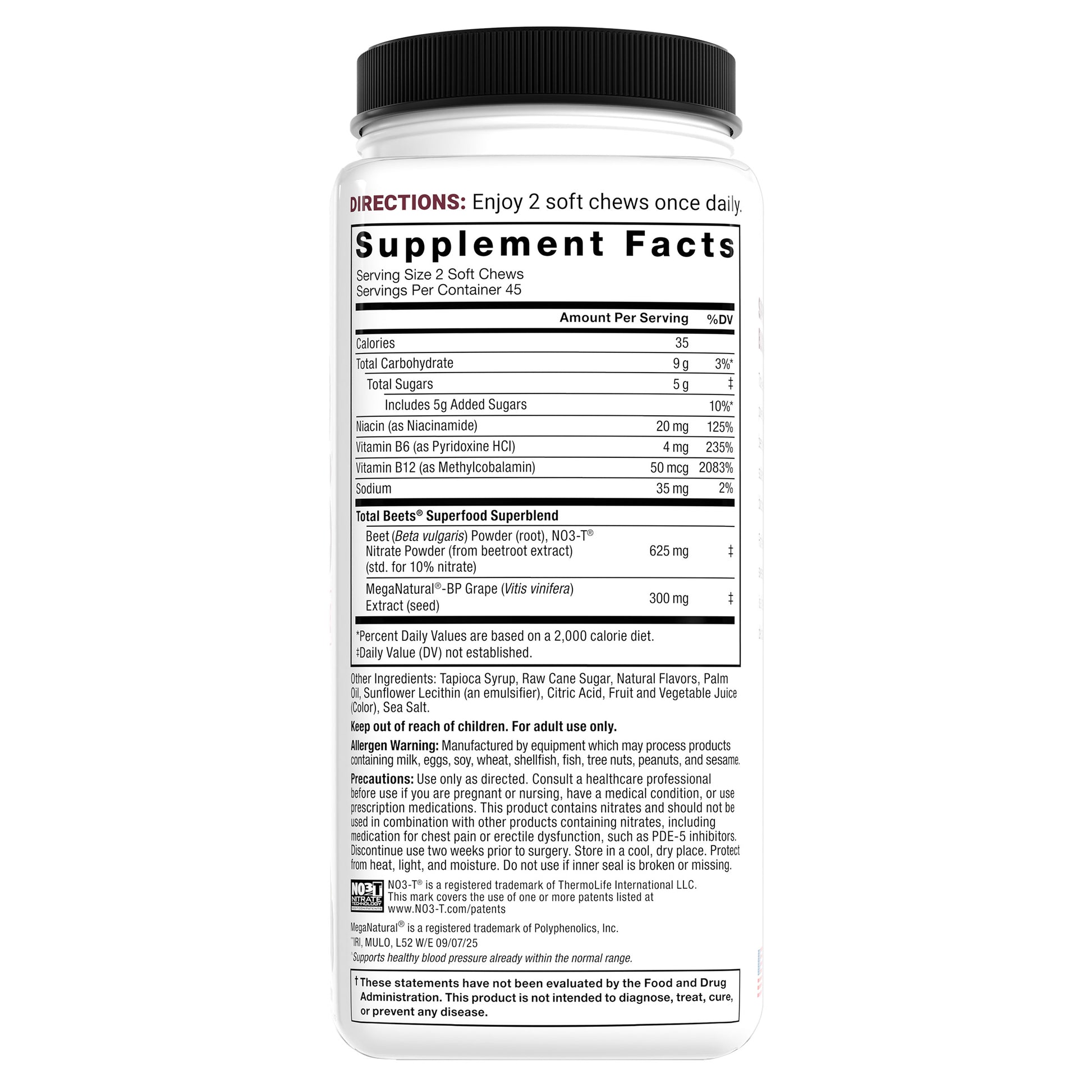Force Factor Total Beets Chews, 90 Soft Chews