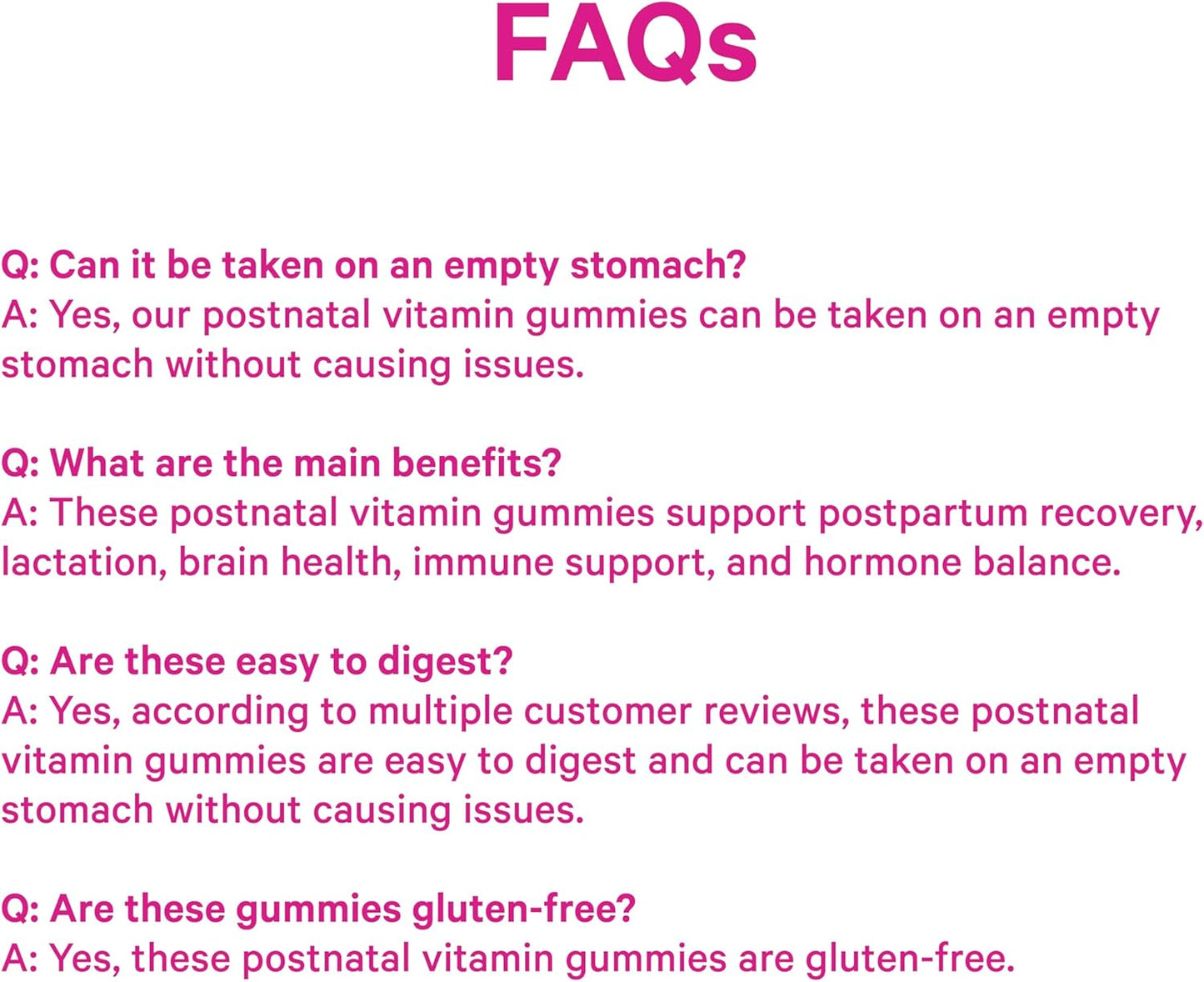 Pink Stork Total Postnatal Vitamin Gummies - Multivitamin for Postpartum Recovery and Lactation Support - Folic Acid, B6, & Vitamin C - Postpartum Essentials - 60 Gummy Vitamins