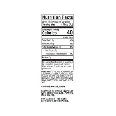 Gourmet Pecan Pieces | Honey Roasted Flavor | 3.5 Ounce | Crunchy Snack and Salad Topper