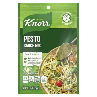 Knorr Sauce Mix Pesto Pasta Sauce for Simple Meals and Sides No Artificial Flavors, No Added MSG 0.5 Oz
