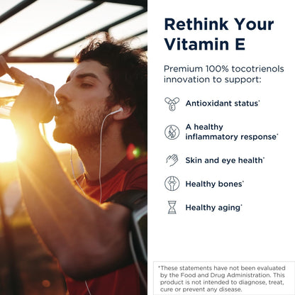 Designs for Health Annatto-E 300Mg Tocotrienols Vitamin E -  + Gamma Tocotrienols to Support Heart Health, Eye Health, Healthy Aging - Deltagold Antioxidants Supplement (60 Vitamin E Softgels)
