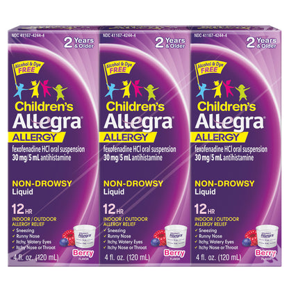 Allegra Children'S Allergy Medicine 12-Hour Non-Drowsy Mixed Berry, 12 Fluid Ounces