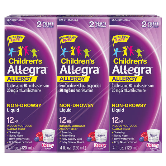Allegra Children'S Allergy Medicine 12-Hour Non-Drowsy Mixed Berry, 12 Fluid Ounces