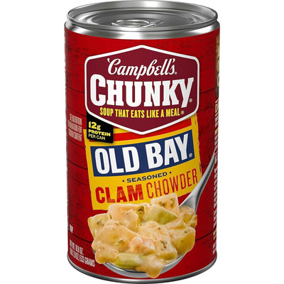 Campbell'S Chunky Soup, OLD BAY Seasoned Clam Chowder, 18.8 Oz Can