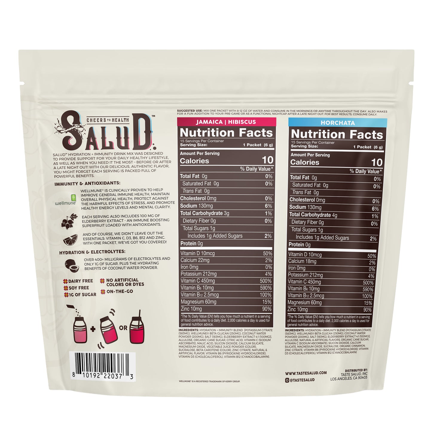 Taste Salud Hydration + Immunity, 30 Individual Stick Packs, Variety Pack