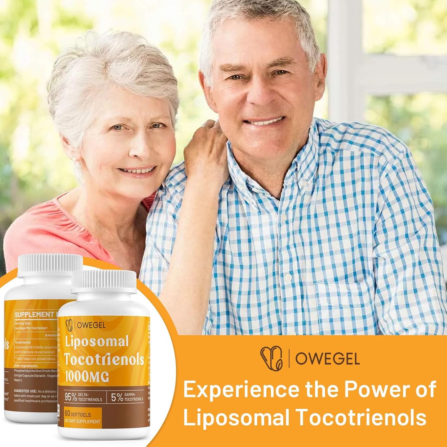 Liposomal Vitamin E Tocotrienols 1000Mg - High  Tocotrienol Supplements,95%  & 5% Gamma Tocotrienols Capsules