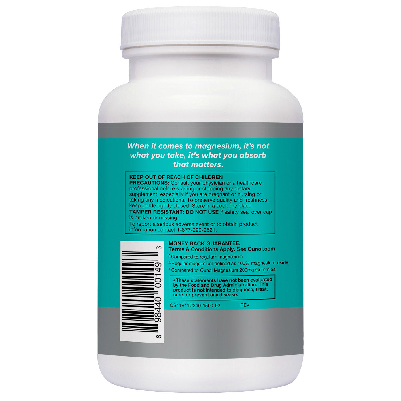 Qunol Extra Strength Magnesium 420 Mg, 240 Capsules