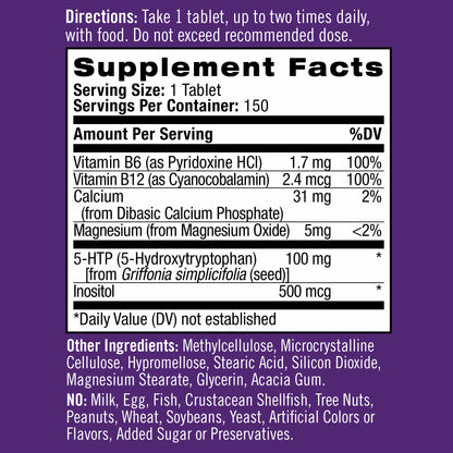 Natrol 5-HTP plus Mood & Relaxation 100 Mg., 150 Time Release Tablets