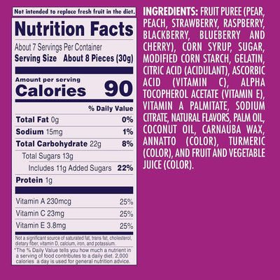 Welch'S Juicefuls Juicy Fruit Snacks, Berry Blast, Fruit Gushers, Gluten Free, Sharing Size Bags, 7 Oz (Pack of 1)