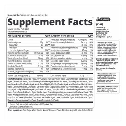 Grüns Adult Greens Gummies, 35 Daily Packs