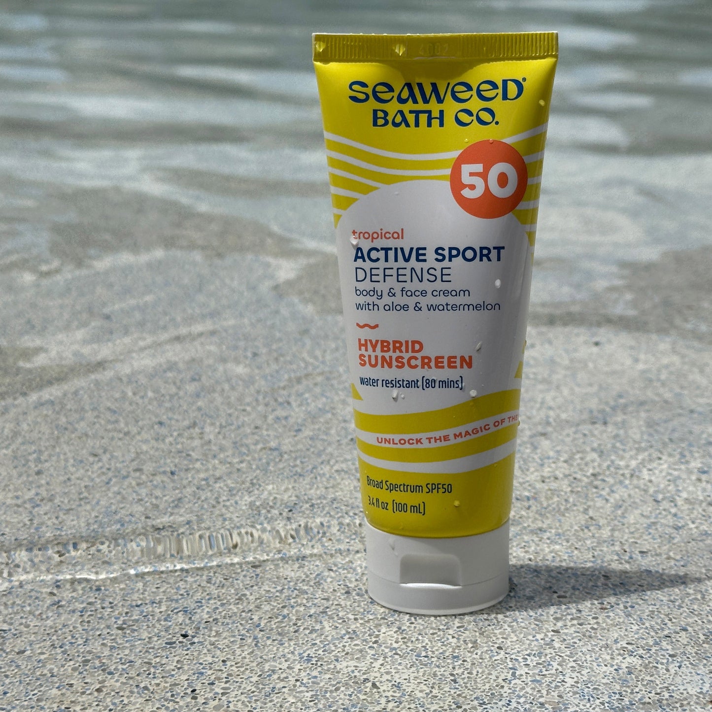 Seaweed Bath Co. Active Sport Defense Sunscreen Lotion SPF 50, 3.4 Oz, 3-Pack