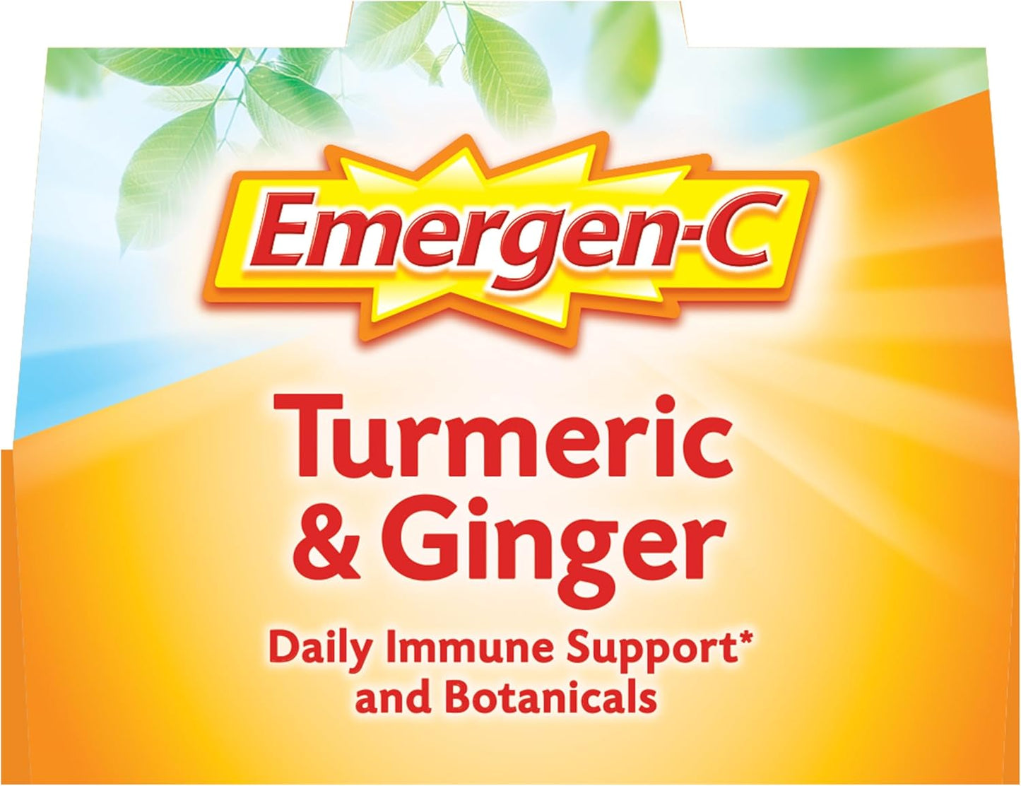Emergen-C Citrus-Ginger Fizzy Drink Mix, Turmeric and Ginger, Immune Support, Natural Flavors with High  Vitamin C, 18 Count