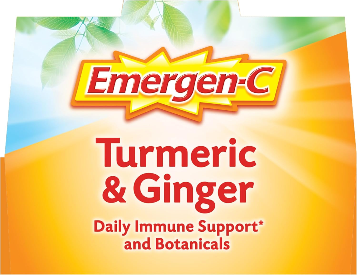 Emergen-C Citrus-Ginger Fizzy Drink Mix, Turmeric and Ginger, Immune Support, Natural Flavors with High  Vitamin C, 18 Count