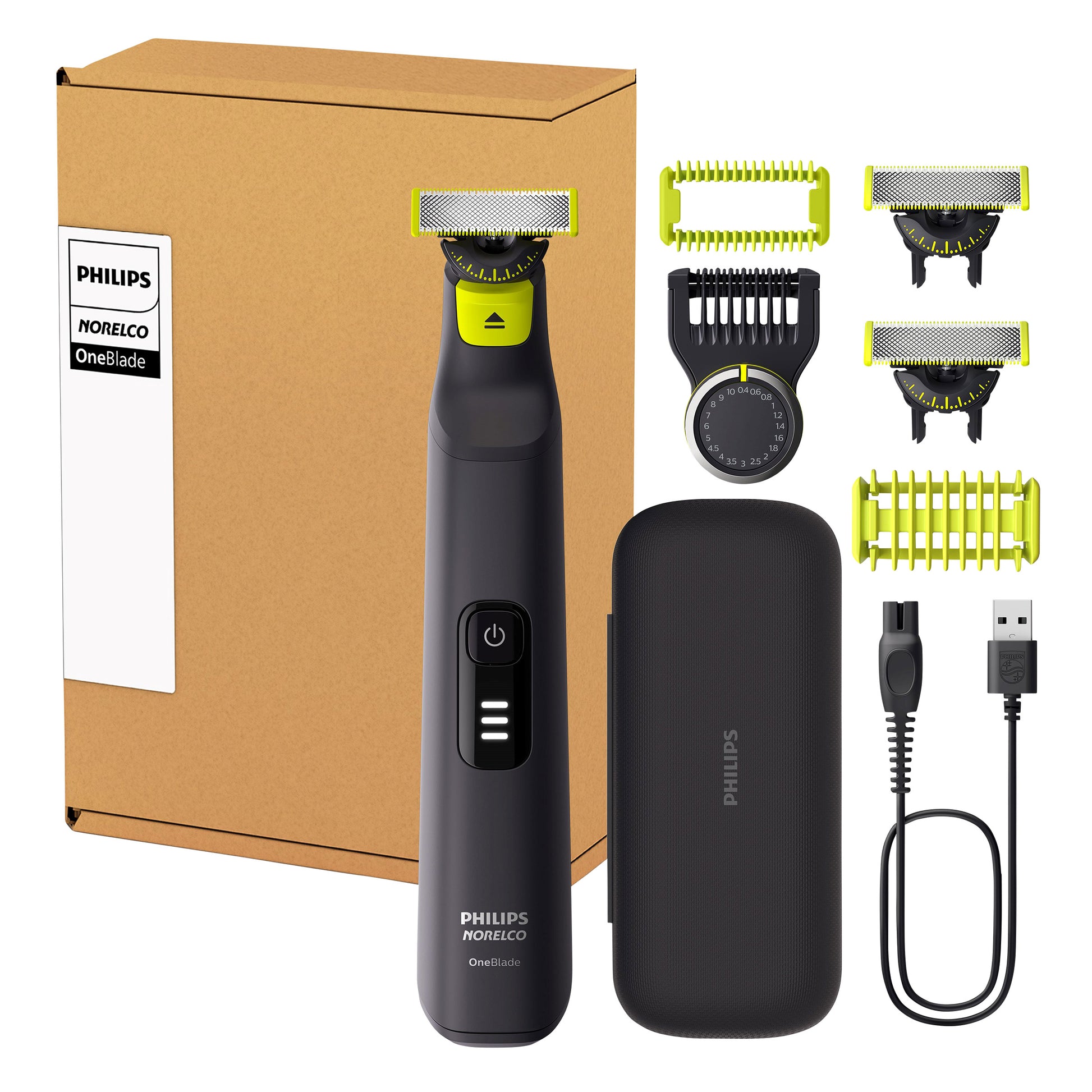 Philips Norelco Oneblade 360 Pro Face + Body Hybrid Electric Trimmer and Shaver