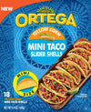 Ortega Mini Taco Slider Shells, Yellow Corn, 4.4 Ounce, 18 Shells