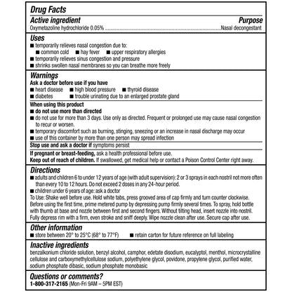 Afrin No Drip Severe Congestion 12 Hour Nasal Pump Mist, 60 Ml