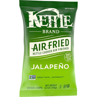 Kettle Potato Chips, Air Fried Jalapeño Kettle Chips, 6.5 Oz Bag