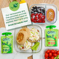 Gogo Squeez Fruit on the Go, Apple Banana, 3.2 Oz (Pack of 4), Unsweetened Fruit Snacks for Kids, Gluten Free, Nut Free and Dairy Free, Recloseable Cap, BPA Free Pouches