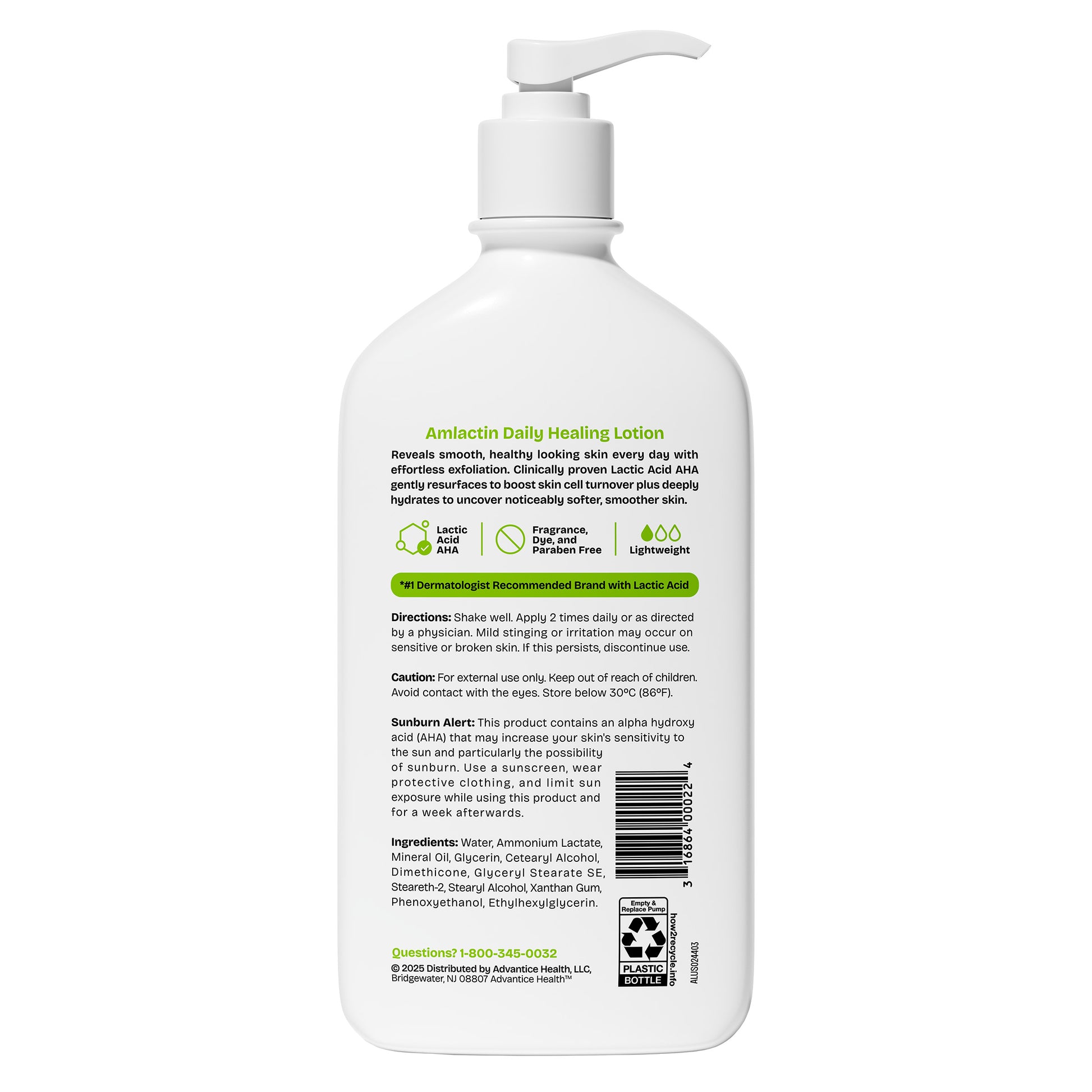 Amlactin Moisturizing Body Lotion with 12% Lactic Acid, 20 Oz