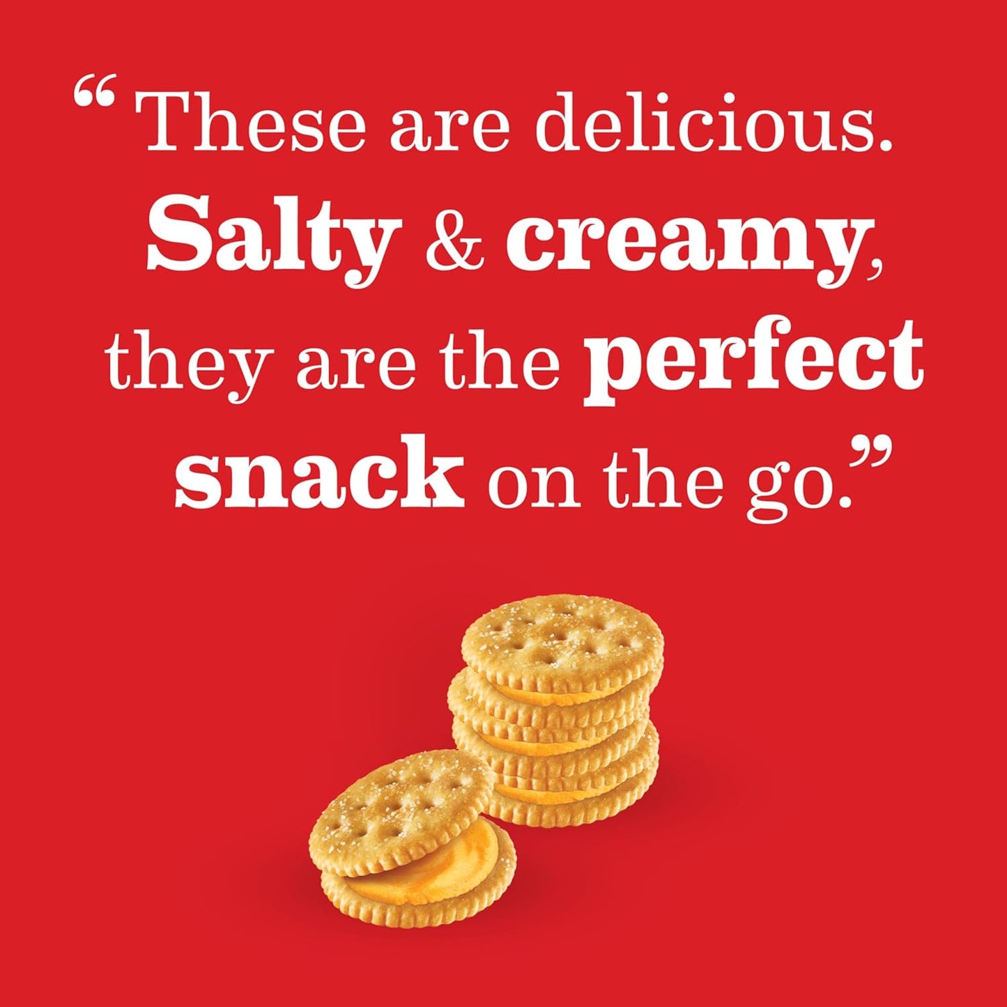 RITZ Cheese Sandwich Crackers, Lunch Snacks, 8 Ct. Case of 6