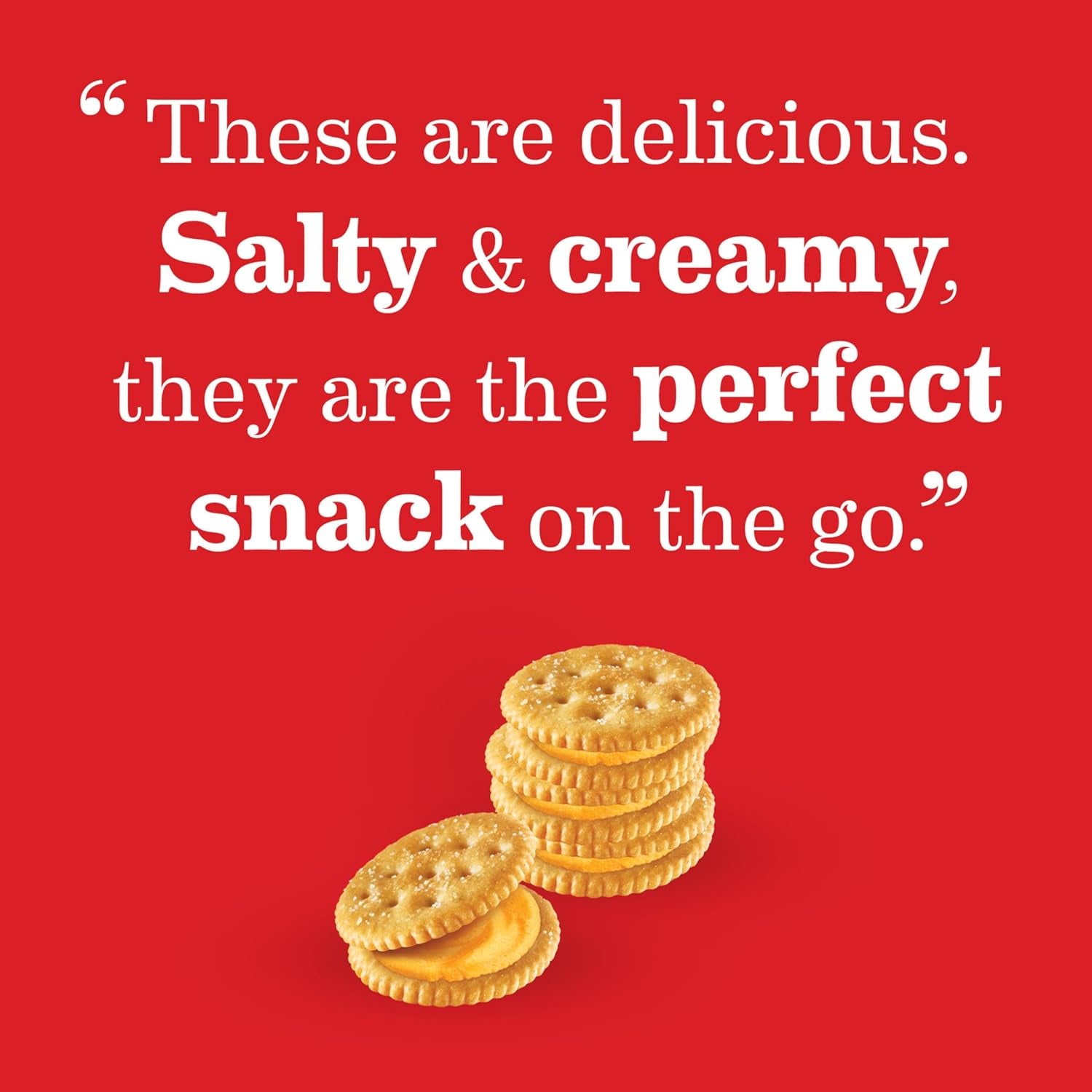 RITZ Cheese Sandwich Crackers, Lunch Snacks, 8 Ct. Case of 6