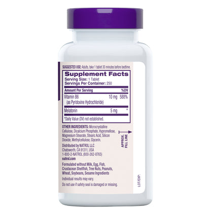 Natrol Melatonin Time Release 5 Mg., 250 Tablets
