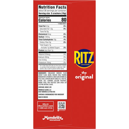 RITZ Original Crackers, 20.5 Oz Case of 6