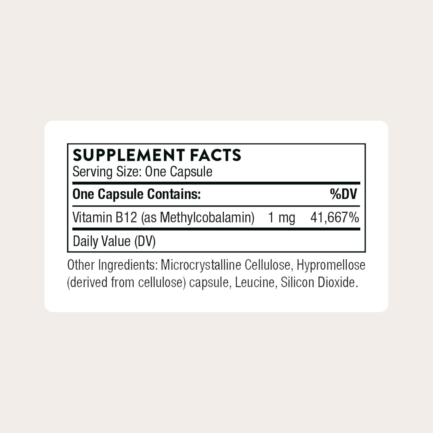 THORNE - Vitamin B12 - as Methylcobalamin - Supports Heart & Nerve Health, Blood Cell Function, Healthy Sleep & Methylation* - Gluten, Dairy & Soy-Free - 60 Servings