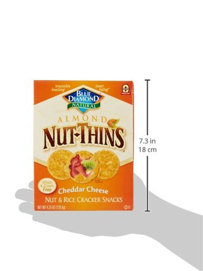 Blue Diamond Almond Nut Thins, Cheddar Cheese, 4.25 Oz