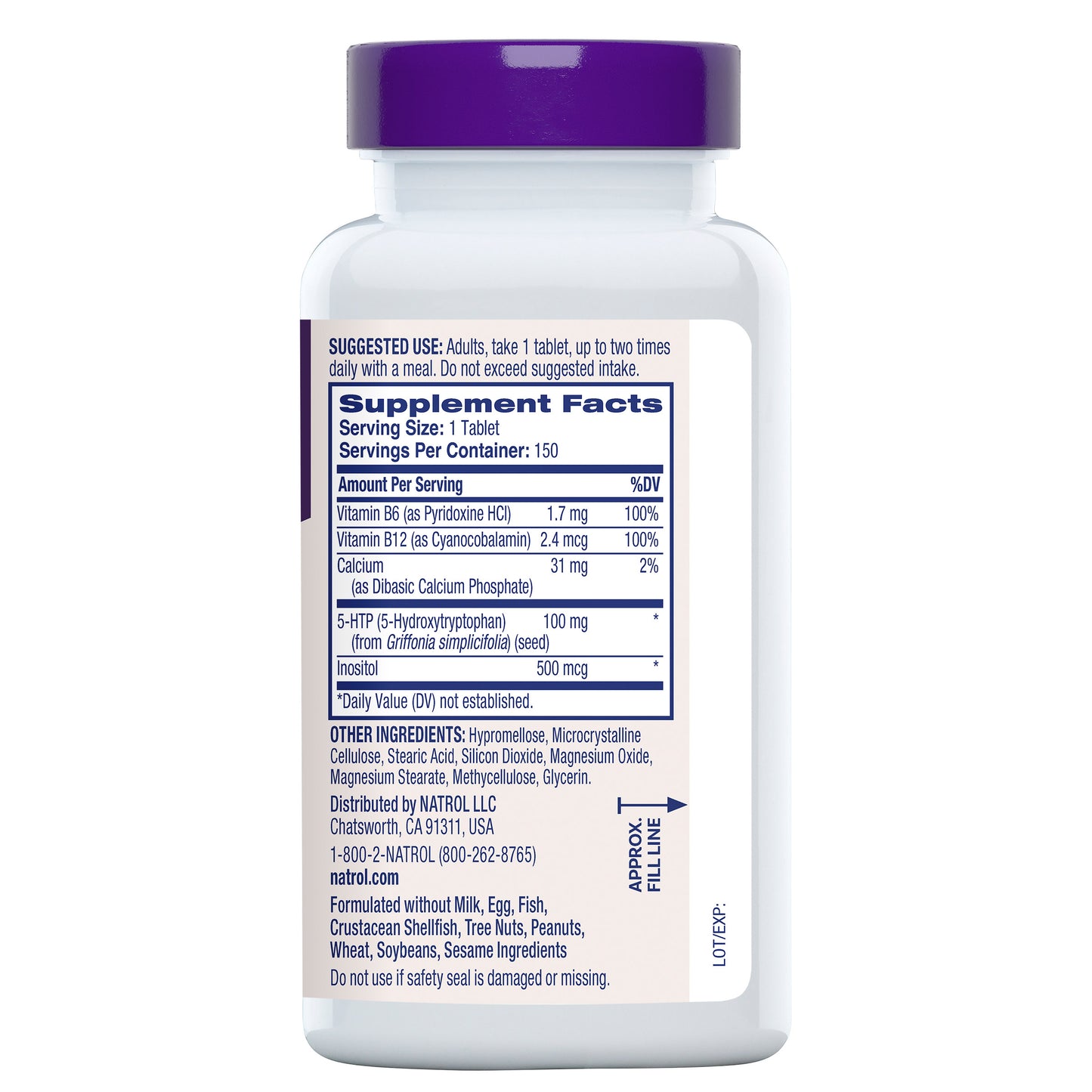 Natrol 5-HTP plus Mood & Relaxation 100 Mg., 150 Time Release Tablets