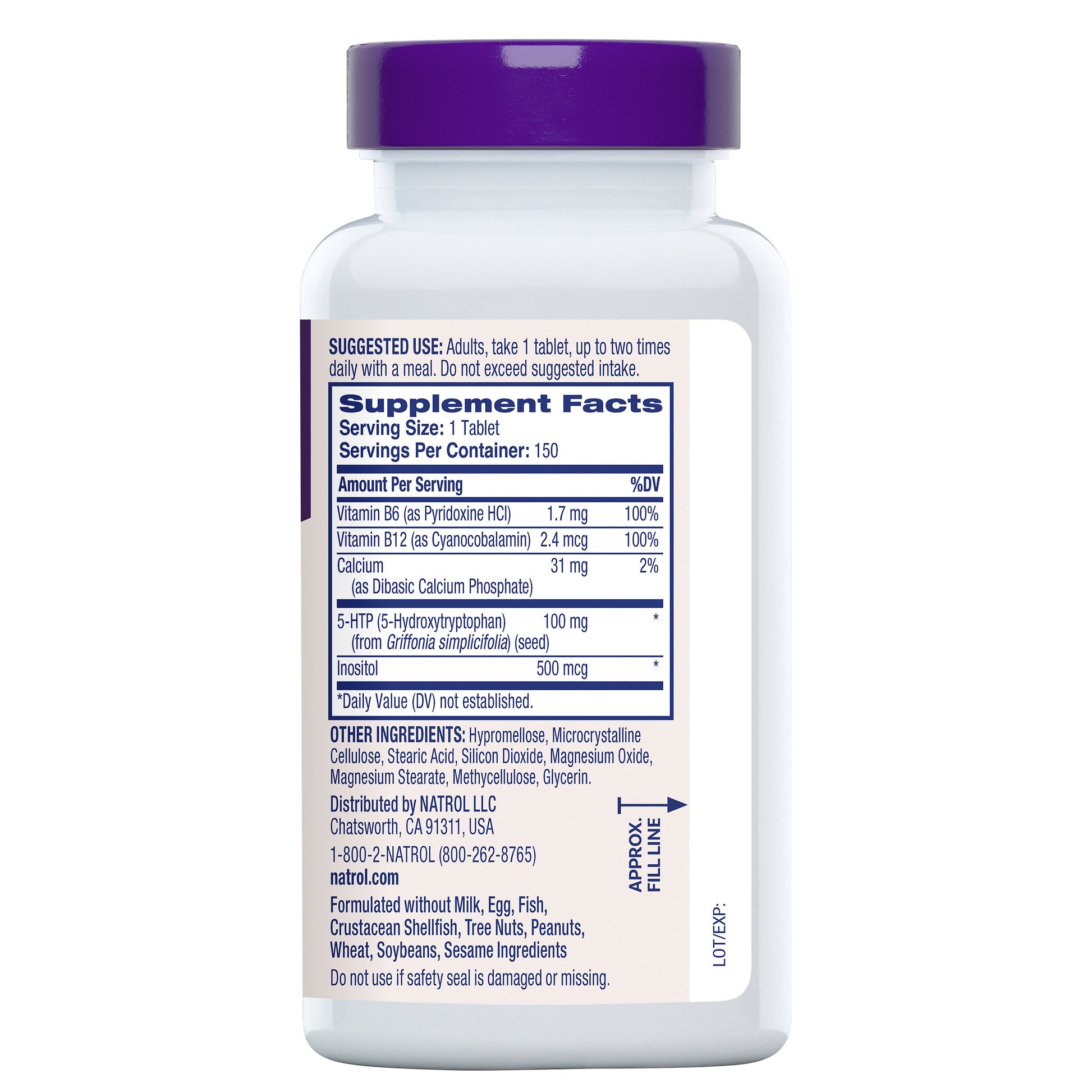 Natrol 5-HTP plus Mood & Relaxation 100 Mg., 150 Time Release Tablets