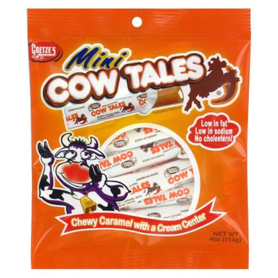 COW TALES CANDY MINIS CARAMEL with CREAM FILLING 4 OZ BAG